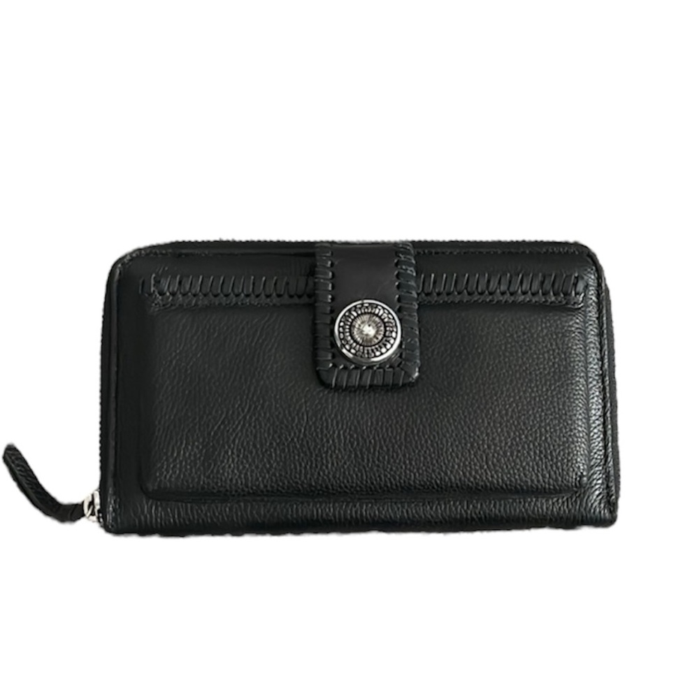 Brighton Tunisia Black Pocket Wallet w/ Strap